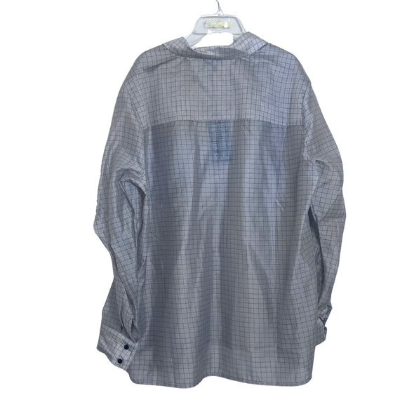 Modern Works Gray Sheer Black Pinstripe Oversized Lagenlook Button Down Top Med - Picture 2 of 9